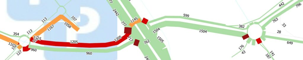 Traffic flow arborescence Display of traffic flows in QGis