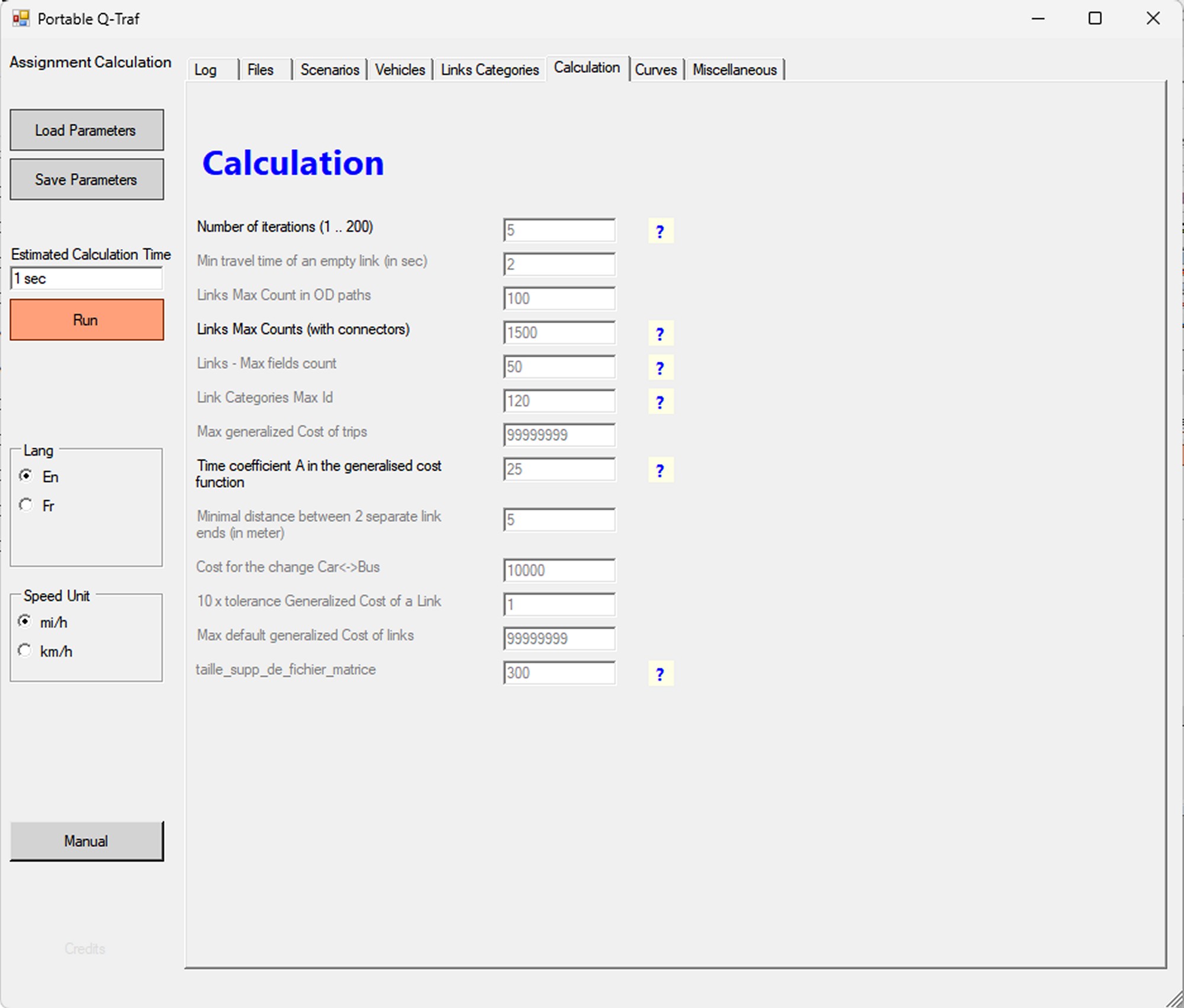 Q-Traf tab 6 - Calculations Q-Traf tab 6 - Calculations
