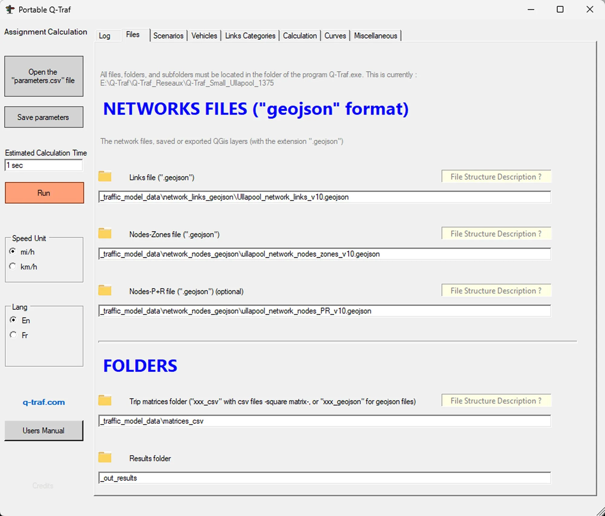 Q-Traf tab 2 - Network Files Q-Traf tab 2 - Network Files